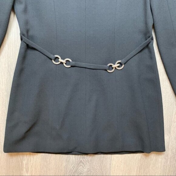 Holt Renfrew Women’s Blazer Jacket Collar Button Down Wool Vintage 90s y2k 2000s - Picture 14 of 16